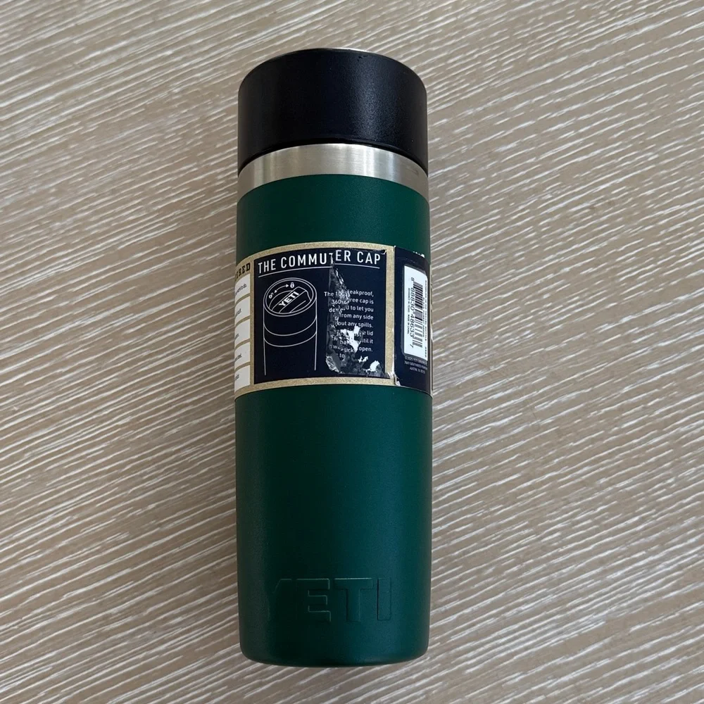 YETI Rambler 16 oz Black Forest Green Travel Cup BPA Free Bottle Hotshot Cap - Picture 11 of 15